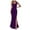 Purple, variant on Womens Cocktail Dress Ladies Elegant Sleeveless V Neck Split Evening Gown Long Dress Evening Dresses Black L