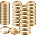 thumbnail image 1 of 72 Pieces Canning Lids Set, Include 36 Pieces Wide Mouth Mason Canning Jar Lids and 36 Pieces Band, Canning Lids Jar Split-Type Lids with Silicone Seals Rings for Pickling, Canning (Golden, 86 mm), 1 of 7