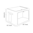 thumbnail image 3 of Paquete De 2 Contenedores De Almacenamiento Con Ventana Transparente, Grandes Cajas De Almacenamiento De Tela Plegables Para Ropa, Juego Organizador Apilable Con Asas De Transporte, 66 L, 19,7 X 15,7, 3 of 5