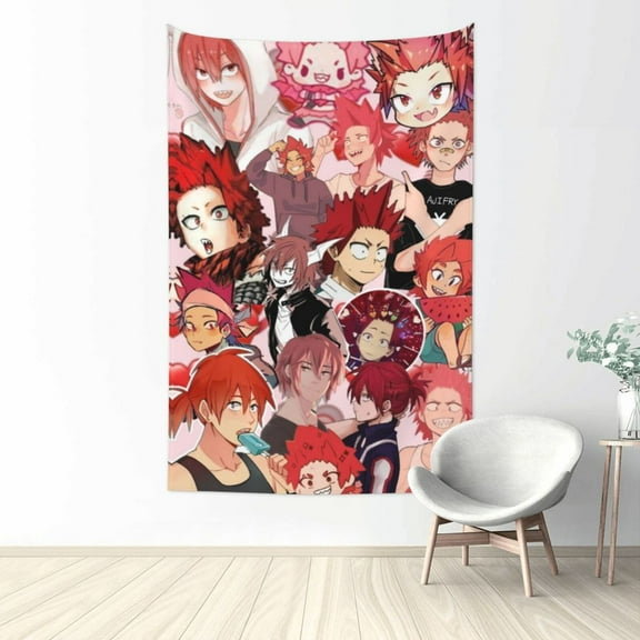 My Hero Academia Eijiro Kirishima Tapestry Wall Hanging Home Decoration Wall Blanket Dormitory Living Room Bedroom Backdrop Poster( 60x40inch)