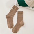 thumbnail image 2 of Ladies Letter R Embroidered Socks Candy Color Socks Solid Color Long Socks Pile Pile Socks, 2 of 3