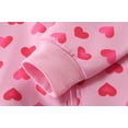 thumbnail image 6 of POPTEM Girls Valentines Day Sweatshirt Heart Print Hoodie Zip Up Jacket Pink Size 6, 6 of 7