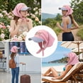 thumbnail image 6 of Byfri Integrated Scarf Baseball Cap Sun Protection Visor Hat for Women Summer Beach Wear One Size, 6 of 7
