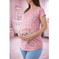 thumbnail image 4 of Playera Maternidad Estampada Cómoda Ropa Embarazo Playera Mujer Casual Osito Color Rosa, 4 of 4