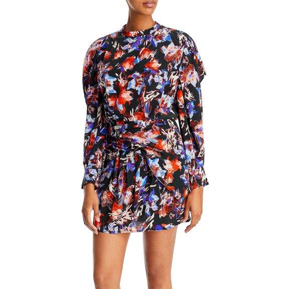 IRO Womens Merera Pintuck Short Mini Dress