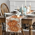 thumbnail image 6 of Sm:)e Polka Dot Orange Pumpkin Fall Table Runner 13x36 Inch,Thanksgiving Home Kitchen Dining Decorations, 6 of 7