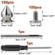 thumbnail image 2 of 100 Pack Spikes and Studs 9.5MM Spikes for Clothing Metal Studs Rivets for Leather Punk Spikes Acce, 2 of 5