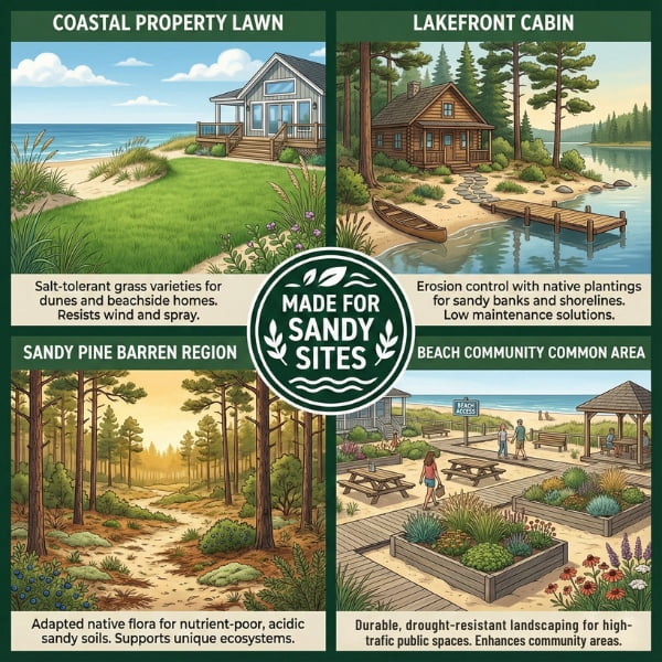 Old Cobblers Farm™ Wicked Tuff Turf Sandy Soil Lawn Mix – Deep Root Grass Seed Blend for Fast Establishment, Dry Soil Performance & Strong Coverage (5 lbs | 10 lbs | 15 lbs | 20 lbs) (20lbs)