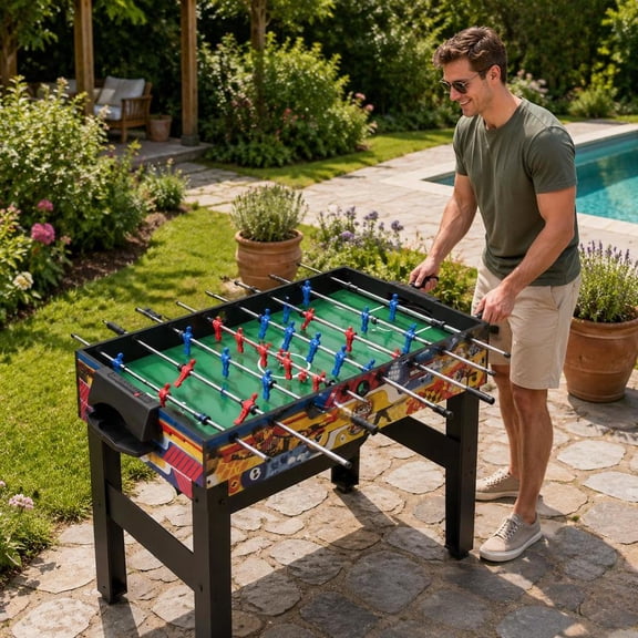Combo Game Table, 12-in-1 set with foosball, air hockey, pool, chess, ping pong and more