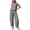 Black, variant on DYTTDG Women's Gingham Print 2-Piece Outfit | Sleeveless Round Neck Top & Elastic Waist Wide Leg Pants Set with Pockets, Casual Lounge Set
