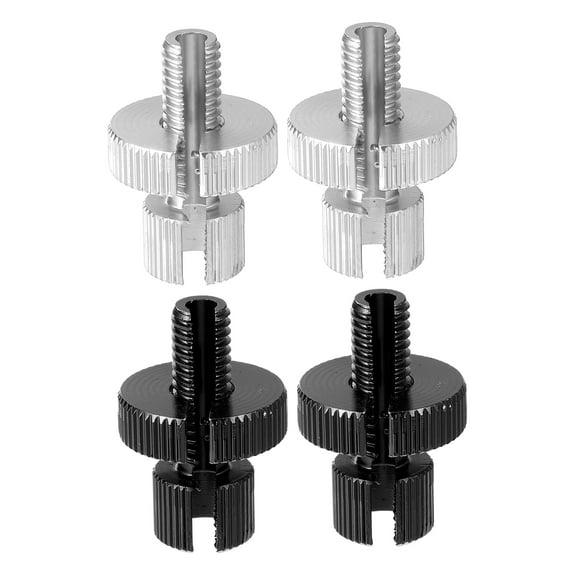 4 Pcs M8 Brake Clutch Cable Line Adjuster Screw for Motorcycle Aluminum Alloy Black Silver Tone