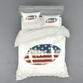 thumbnail image 2 of Ambesonne Vintage Bedding Set 3 Pcs, American Flag Football, Twin XL, Cream Blue Red, 2 of 3
