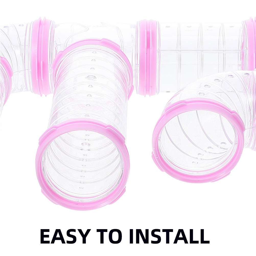TOYMYTOY 16Pcs DIY Hamster Tunnel Set ABS Tube Connection for Outdoor Play