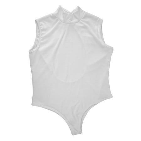 - 100% Brand New Women Slim Backless Sleeveless Ladies Stretch Turtleneck Bodysuit Plain Tops With Black
