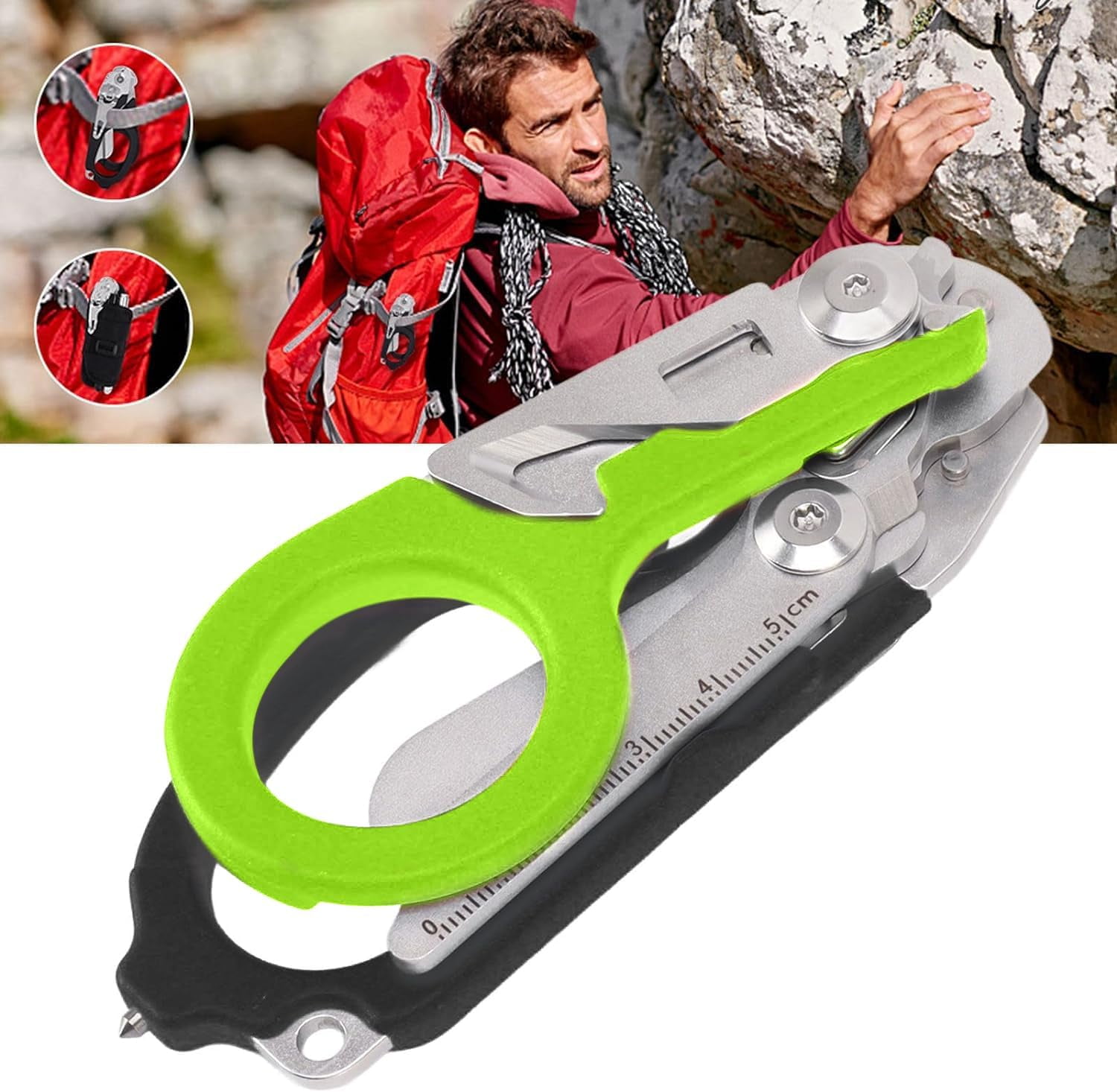Trauma Shears,6 in-1 Emergency Response Shears with Protective Sheath,Medical Scissors Trauma Scissors for Outdoor Camping Rescue