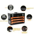 thumbnail image 2 of 3 Drawers Tool Box with Mechanic Tool Set, Heavy Duty Metal Organizer Case with Key Locking and Pull Handle, Household Hand Tool Kit with Socket Wrench Sets for Handyman, Homeowner, 2 of 9