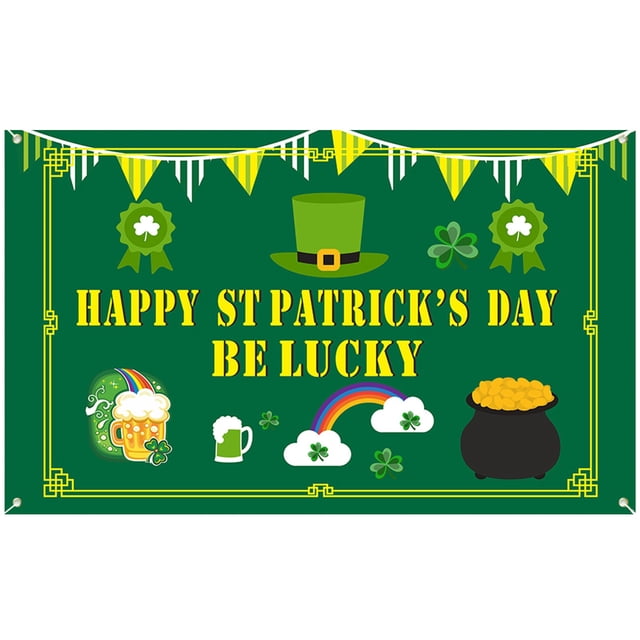 St.Patrick's Day 2022 Decoración Banner Luck Leaf Garland Decoraciones para fiestas Wmkox2435yii hfskjfh2428