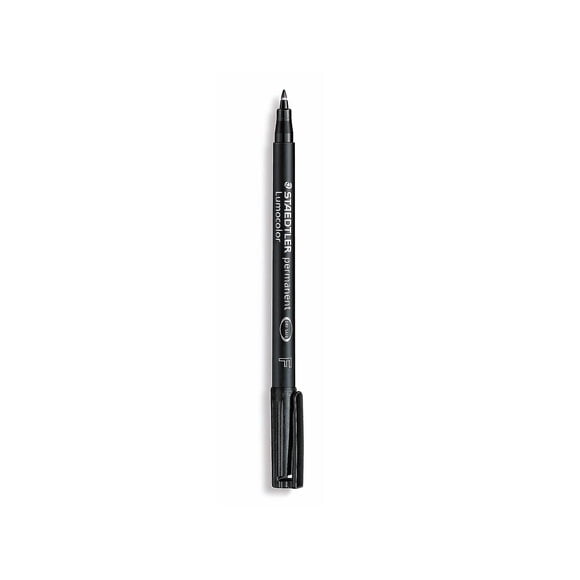 Rotuladores permanentes STAEDTLER Lumocolor Fine Point Black, paquete de 10