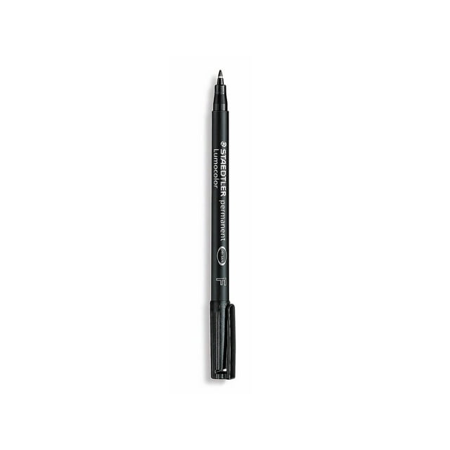 Rotuladores permanentes STAEDTLER Lumocolor Fine Point Black, paquete de 10