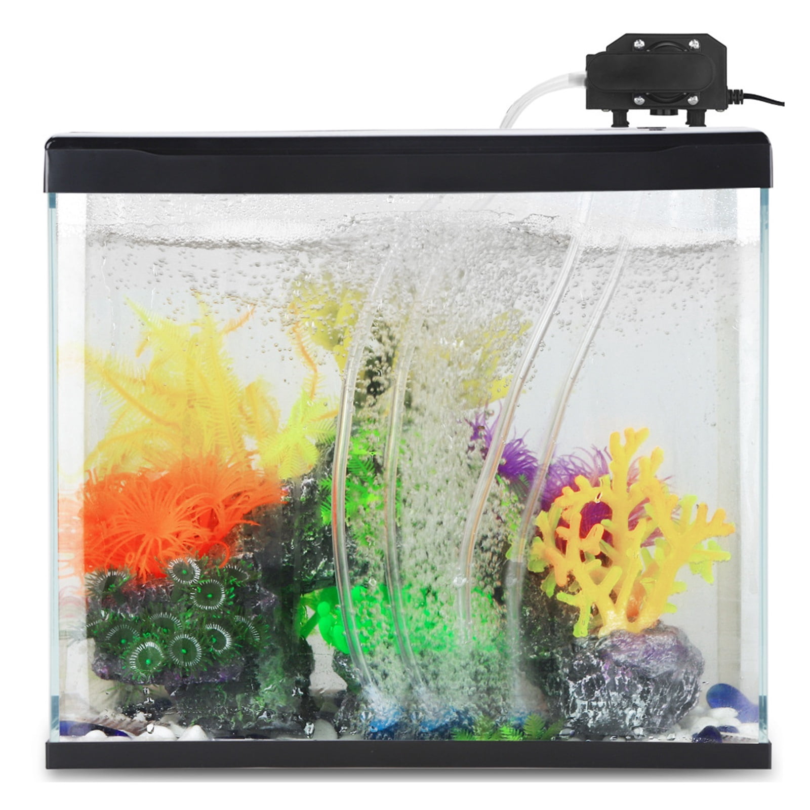 Aquarium Air Pump Fish Oxygen Aerator Pump Basement Aquarium Hydroponic Bubbler with Fish Tank