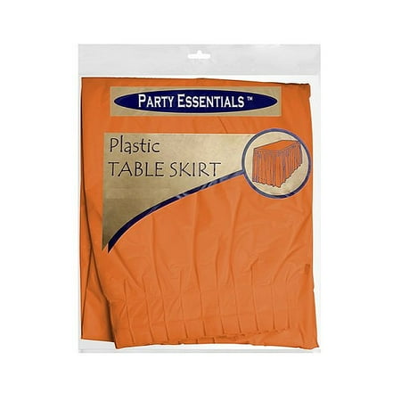 

1 - Party Essentials Table Skirts 29″ X 96″ - Orange