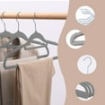 thumbnail image 4 of Giunmcul Tax Free Weekend Flocked Clothes Hanger Home Adult Non-Slip Drying Rack No Mark Hanger, 16.5 Inches, 10-Pack, Great for Adult Closets, Clothes, Pants, Coat and More, 4 of 5
