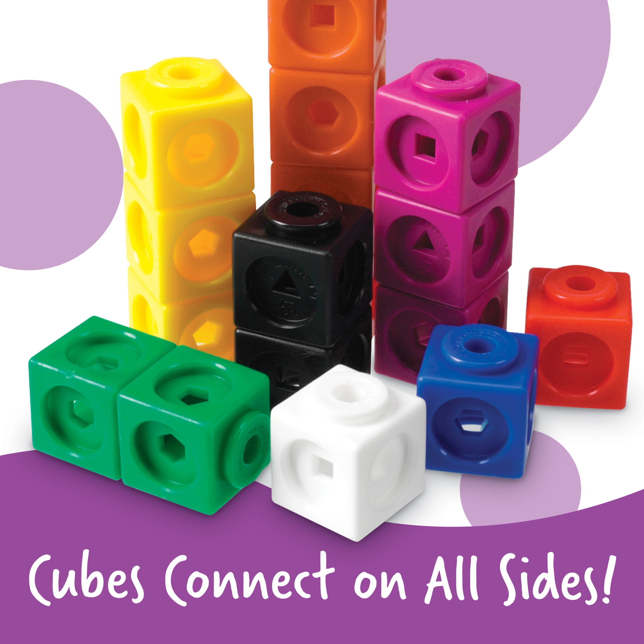 Learning Resources MathLink Cubes Elementary Math Activity Set, Math Toys, Ages 7+