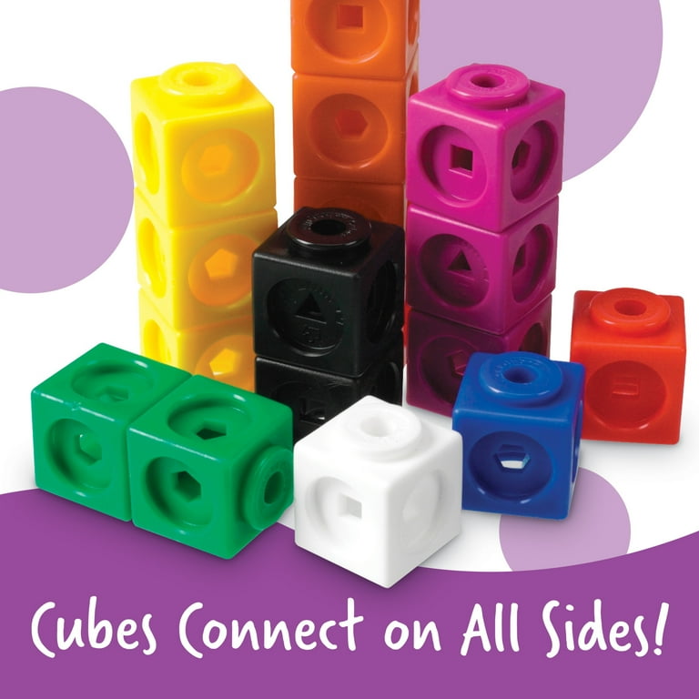 笑笑笑コネクター＋CMCリンクセット Learning Resources MathLink Cubes Elementary Math Activity Set