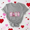 thumbnail image 2 of VKOYWKM Women's Valentine T Shirts Heart Graphic Tees Valentine Short Sleeve Tops Holiday Crew Neck Valentines Day Heart Shirts, 2 of 6