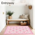 thumbnail image 3 of ODIKA 8'x10' Machine Washable Non-Slip Area Rug, Magical Holiday Celebration Entrance Accessory High Traffic Rug, Pink, 626378, 3 of 7