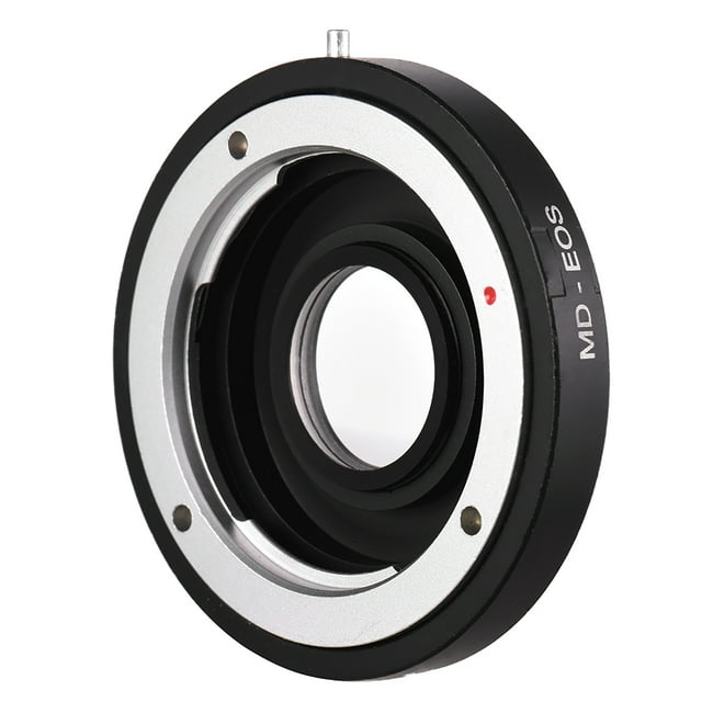Graflsoa Minolta MD to Canon EOS Lens Adapter with Infinity Focus Correction, Aluminum Alloy, Black, for Manual Focus & Exposure, Includes Lens Caps