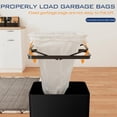 thumbnail image 3 of 13 Gallon Trash Can Kitchen Trash Can with Lid High Capacity Garbage Can Stainless Steel Trash Can Automatic Trash Can Motion Sensor Trash Bin for Kitchen Bedroom Office, Black, 3 of 7