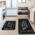 thumbnail image 3 of Black Coffee Kitchen Rugs and Mats Set of 2 Coffee Cup Latte Mocha Art Decoration Non Slip Super Absorbent Kitchen Sink Mats Waterproof and Washable Runner Rugs for Laundry Room 17"x24"/17"x48", 3 of 5