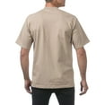 thumbnail image 2 of Pro Club Men's Heavyweight Cotton Short Sleeve Crew Neck T-Shirt, Khaki, 4X-Large, 2 of 5