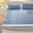 thumbnail image 5 of Horivan Ice Silk Cooling Sheet Set with Pillowcase Soft Breathable Bedding for Hot Sleepers Summer Cooling Mat for Adults Bed Sheet for Night Sweat Relief Temperature Regulating Sheet, 5 of 6