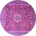 thumbnail image 1 of Ahgly Company Indoor Round Medallion Purple Traditional Area Rugs, 4' Round, 1 of 4