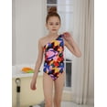 thumbnail image 2 of Ribabz Girls Swimsuit, Toddler Swimsuit One Shoulder One Piece Swimwear Bow Bathing Suit 11-12 Years, 2 of 12
