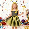 thumbnail image 2 of SRZYMJ Girls Dress Tutu Skirt with for Party Performance Holiday Celebration b-Yellow 6-7 Years, 2 of 9