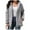 Gray, variant on Lixiuxyad Casual Loose Womens Fleece Jackets Solid Zip Up Coats Long Sleeve Fuzzy Hooded Jacket Outerwear With Pockets Black