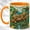 Orange, variant on Rainforest Leopard Coffee Mug, Jungle Cat Mug, Ceramic 11 oz