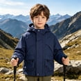 thumbnail image 5 of Toddler Boys Windbreaker Outerwear Baby Lightweight Hooded Zip Raincoats Casual Coat Cute Fashion Coats Windbreaker Jackets, 5 of 6