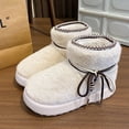 thumbnail image 5 of Viluyesy Womens Snow Boots Faux Fur Lined Platform Slip On Ankle Winter Boots Comfortable Plush for Outdoor Everyday Wear Beige Size 6-6.5, 5 of 7