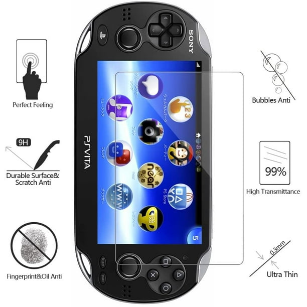 4 Pack Screen Protectors for Sony Playstation Vita 1000 with Back