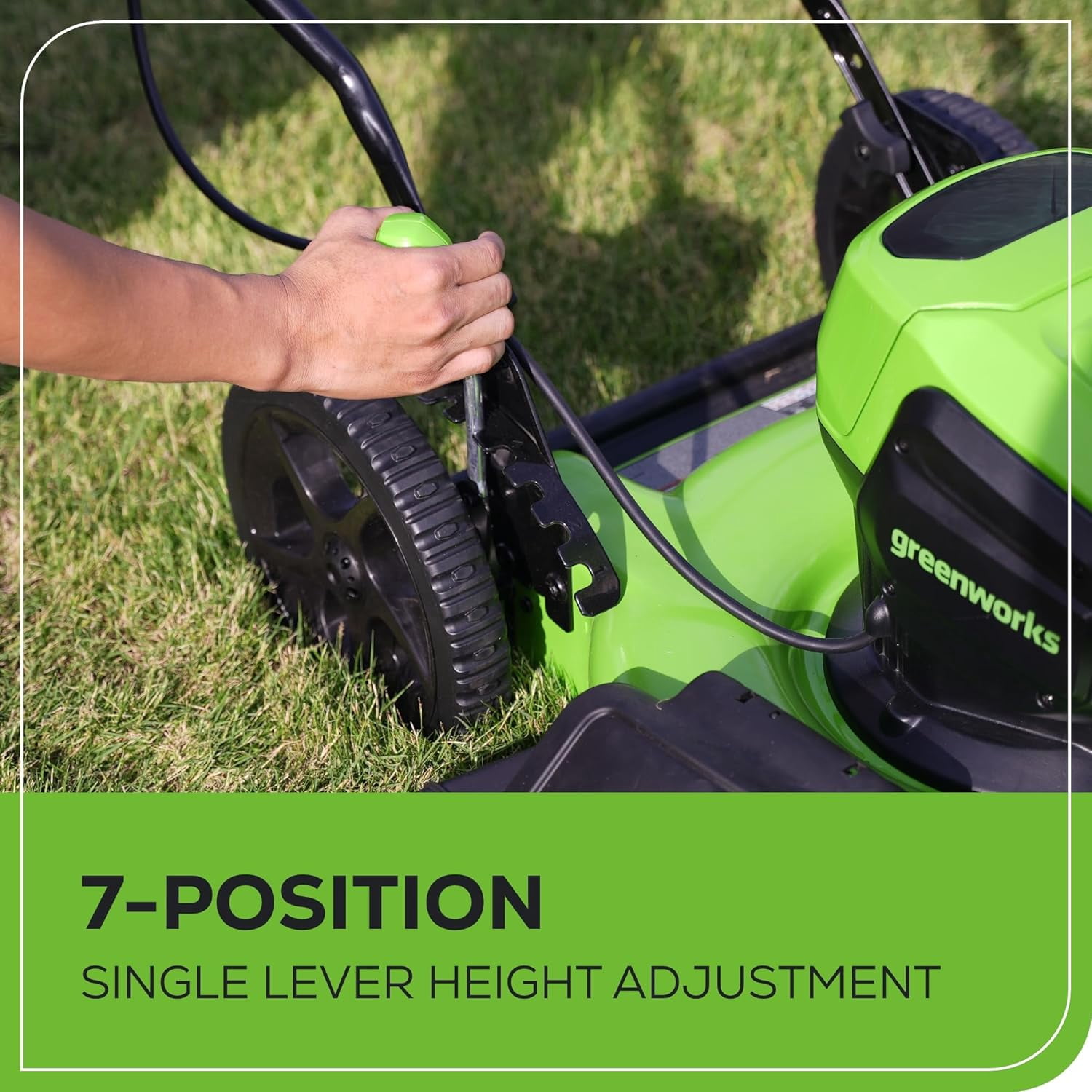 Greenworks 40V 19” BL Lawn Mower, 5.0Ah USB Battery and Charger Included