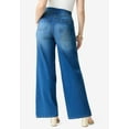 thumbnail image 2 of Roaman's Women's Plus Size Tall Plus Size 360&Deg; Stretch Wide Leg Jean, 2 of 5