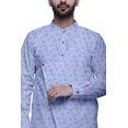 thumbnail image 3 of Atasi Designer Kurta Pajama For Men Printed Angrakha Kurta Set Summer Clothing, 3 of 3