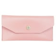 thumbnail image 1 of Langgg PU Leather Women Cash Wallet Solid Color Replacement Rectangular Snap Button Elegant Exquisite Girls Purse Birthday Gift Pink, 1 of 8