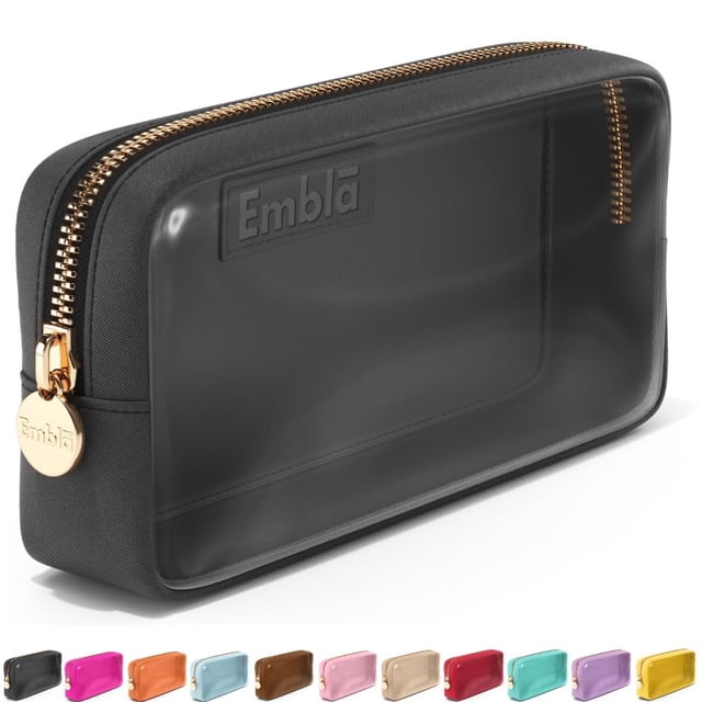 Bolsa de cosméticos Embla Clear Makeup Clear Case Travel Black para mujer