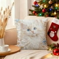 thumbnail image 4 of Cute Cat Print Pillow, Bedroom Living Room Sofa Cushion for Sofa Living Room Decoration, 18x18in (without Core), 4 of 6