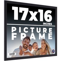 17x16 Frame Black Real Wood Picture Frame Width 0.75 inches | Interior Frame Depth 0.5 inches |